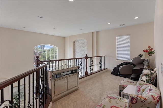 7112 Rancho De Taos Ct, Las Vegas, NV 89130 - sitting room featuring light colored carpet and recessed lighting