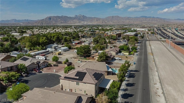 7112 Rancho De Taos Ct, Las Vegas, NV 89130 - aerial perspective of suburban area featuring a mountain backdrop