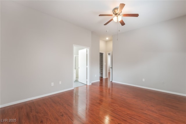 1635 Otto Merida Ave, Las Vegas, NV 89106 - spare room with a ceiling fan and wood finished floors