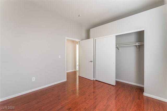 1635 Otto Merida Ave, Las Vegas, NV 89106 - unfurnished bedroom with wood finished floors and a closet