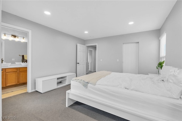 9074 Maycott Ave, Las Vegas, NV 89148 - bedroom featuring carpet, recessed lighting, and ensuite bathroom