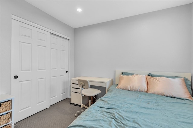9074 Maycott Ave, Las Vegas, NV 89148 - carpeted bedroom with recessed lighting and a closet