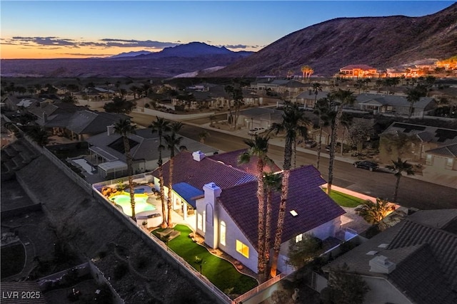 1144 Calico Ridge Dr, Henderson, NV 89011 - aerial view of residential area featuring a mountainous background