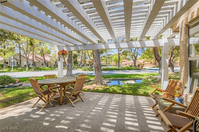 7068 Bright Springs Ct, Las Vegas, NV 89113 - view of patio / terrace featuring a pergola and outdoor dining area