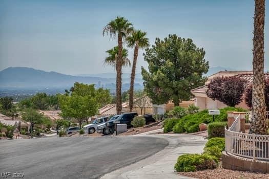 2135 Hallston St, Las Vegas, NV 89134 - view of asphalt street featuring a mountain view