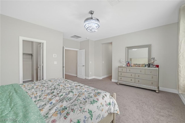 10189 Magnolia Creek St, Las Vegas, NV 89141 - carpeted bedroom with baseboards and a chandelier