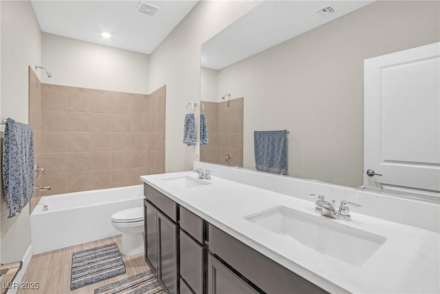 10189 Magnolia Creek St, Las Vegas, NV 89141 - bathroom featuring double vanity and shower / washtub combination