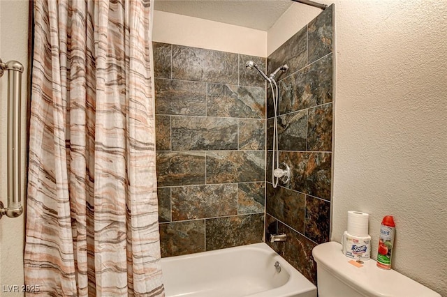 3912 Palos Verdes St, Las Vegas, NV 89119 - bathroom featuring shower / bath combo with shower curtain and a textured wall