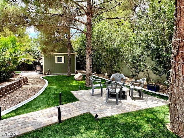 2975 Montessouri St, Las Vegas, NV 89117 - view of patio featuring an outbuilding