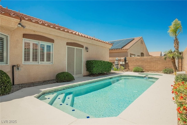 3882 Genoa Dr, Las Vegas, NV 89141 - view of swimming pool with a pool with connected hot tub