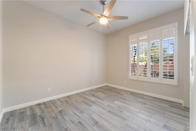 8424 Willowleaf Ct, Las Vegas, NV 89128 - unfurnished room with light wood-style flooring and ceiling fan