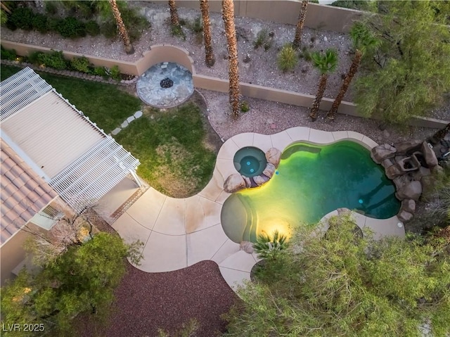 8424 Willowleaf Ct, Las Vegas, NV 89128 - aerial view of a pool area