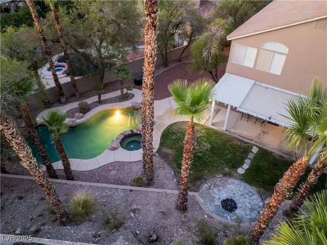 8424 Willowleaf Ct, Las Vegas, NV 89128 - aerial view of property and surrounding area with a pool area