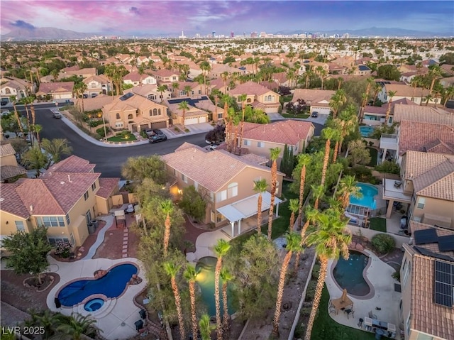 8424 Willowleaf Ct, Las Vegas, NV 89128 - aerial perspective of suburban area with a pool