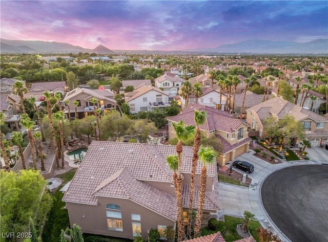 8424 Willowleaf Ct, Las Vegas, NV 89128 - aerial perspective of suburban area with a mountain backdrop