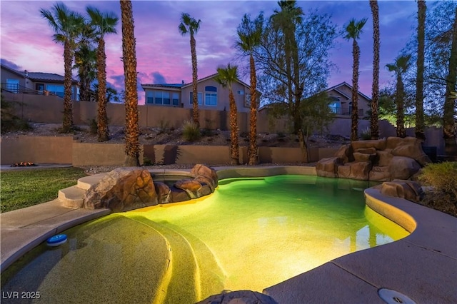 8424 Willowleaf Ct, Las Vegas, NV 89128 - view of swimming pool featuring a fenced backyard