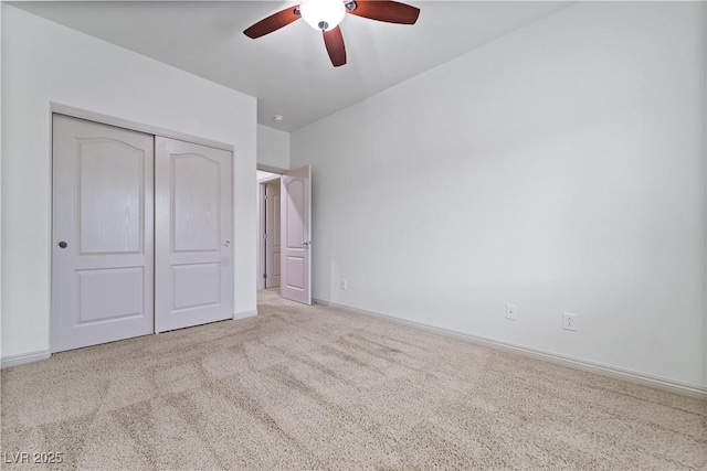 9217 Apollo Heights Ave, Las Vegas, NV 89149 - unfurnished bedroom featuring carpet flooring, a closet, and ceiling fan