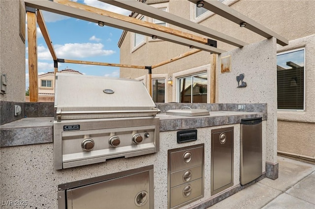 5541 Meridian Rain St, North Las Vegas, NV 89031 - view of patio with area for grilling