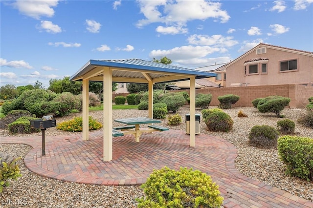 5541 Meridian Rain St, North Las Vegas, NV 89031 - view of patio / terrace featuring a gazebo