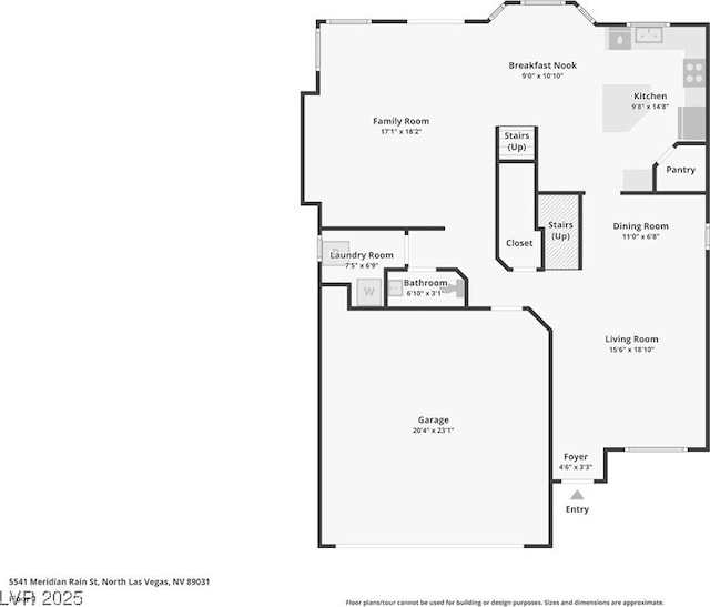 5541 Meridian Rain St, North Las Vegas, NV 89031 - view of property floor plan