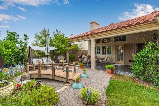 3938 Redfield Ave, North Las Vegas, NV 89032 - view of patio / terrace with a wooden deck