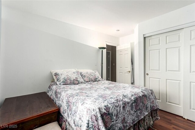 3938 Redfield Ave, North Las Vegas, NV 89032 - bedroom with wood finished floors and a closet