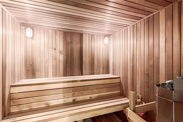 3938 Redfield Ave, North Las Vegas, NV 89032 - sauna featuring wooden walls and wood ceiling