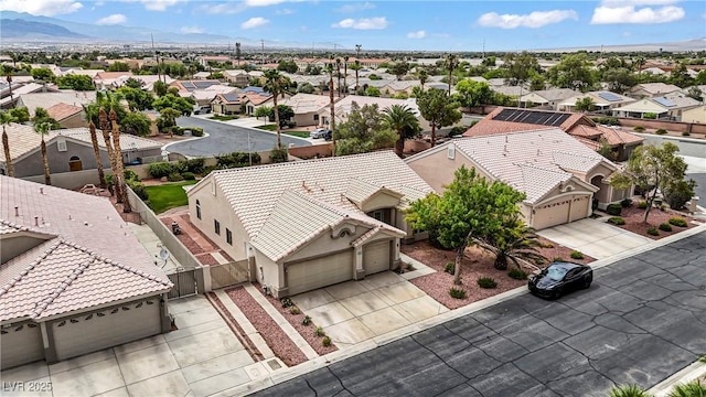 6125 Resort Ridge St, Las Vegas, NV 89130 - aerial perspective of suburban area featuring a mountainous background