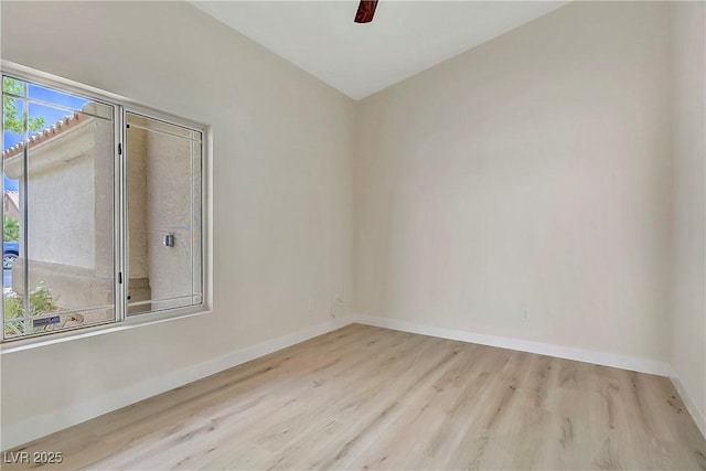6125 Resort Ridge St, Las Vegas, NV 89130 - unfurnished room with wood finished floors and ceiling fan
