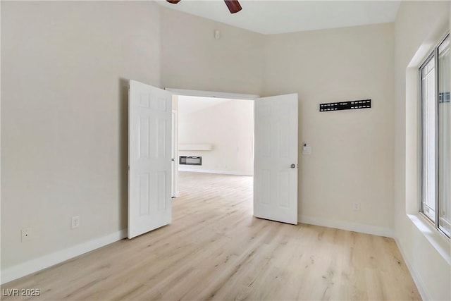 6125 Resort Ridge St, Las Vegas, NV 89130 - spare room featuring light wood-style flooring and ceiling fan