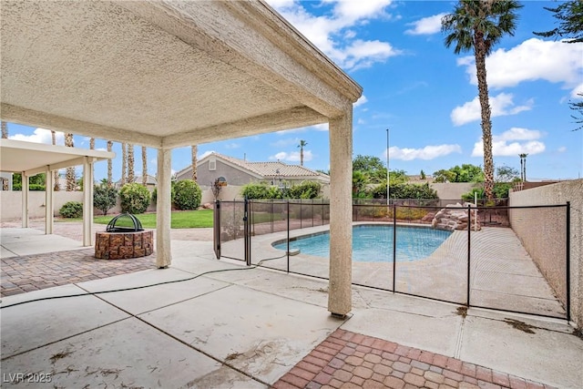 6125 Resort Ridge St, Las Vegas, NV 89130 - view of swimming pool featuring a patio area and a fenced backyard