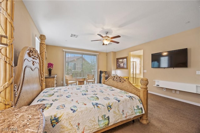 1084 Via Della Costrella, Henderson, NV 89011 - carpeted bedroom with baseboards and ceiling fan