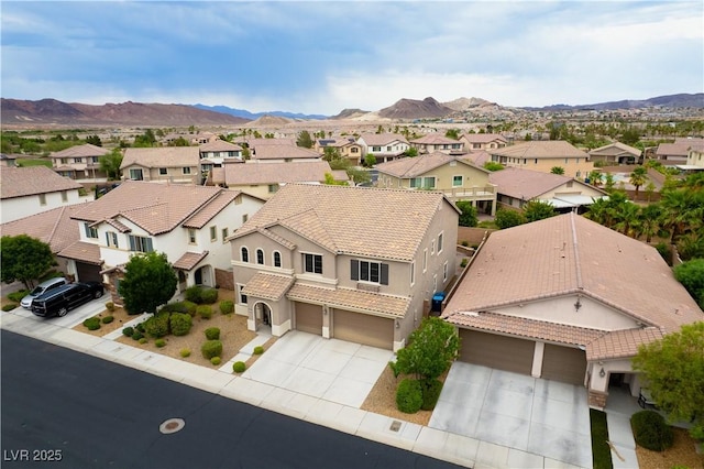 1084 Via Della Costrella, Henderson, NV 89011 - aerial perspective of suburban area featuring mountains