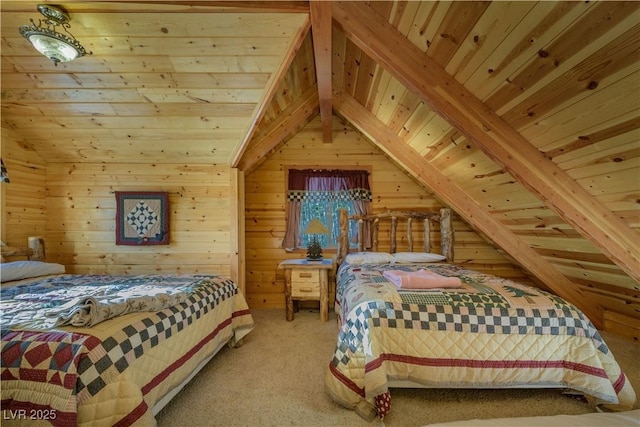 1458 W 6400 S, Cedar City, UT 84720 - carpeted bedroom featuring wood ceiling and wooden walls