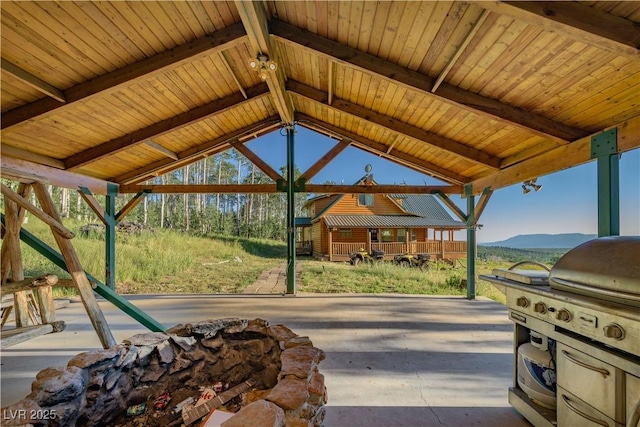 1458 W 6400 S, Cedar City, UT 84720 - view of patio / terrace with area for grilling and a mountain view