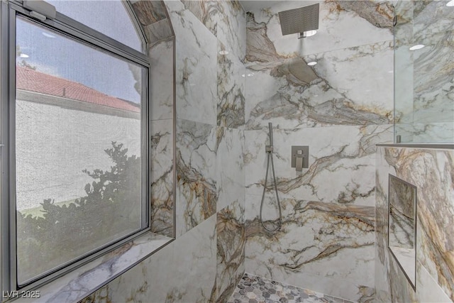 7629 Oyster Cove Dr, Las Vegas, NV 89128 - detailed view of a marble finish shower