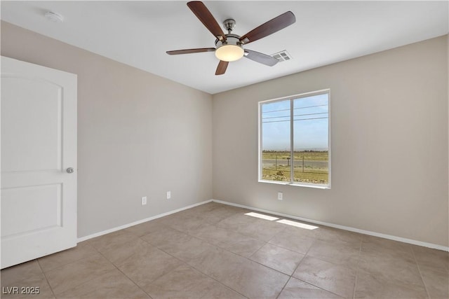 1770 W Charleston Park Ave, Pahrump, NV 89048 - unfurnished room featuring a smoke detector, a ceiling fan, and light tile patterned flooring