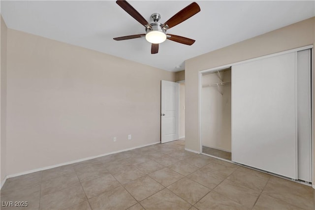 1770 W Charleston Park Ave, Pahrump, NV 89048 - unfurnished bedroom with a closet and ceiling fan
