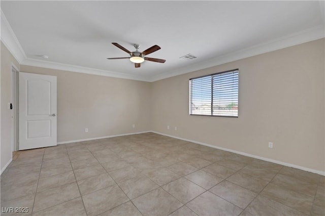 1770 W Charleston Park Ave, Pahrump, NV 89048 - spare room with ceiling fan and crown molding