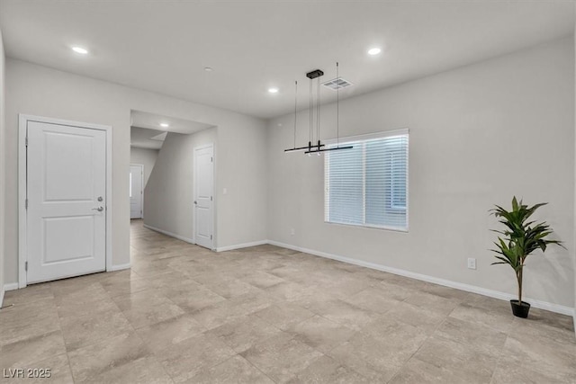 487 Via Renata, Henderson, NV 89044 - spare room featuring recessed lighting and a chandelier
