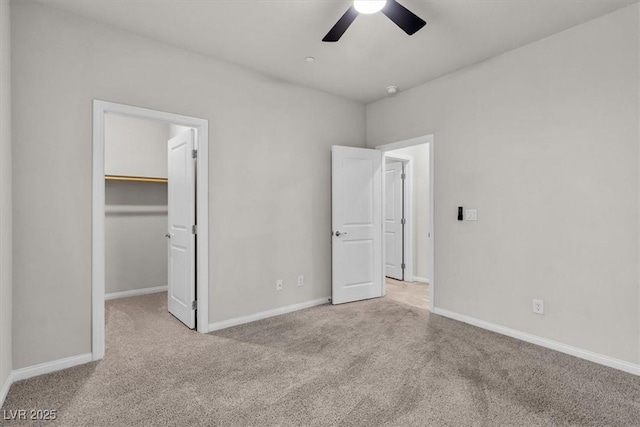 487 Via Renata, Henderson, NV 89044 - unfurnished bedroom featuring carpet flooring, a walk in closet, ceiling fan, and a closet
