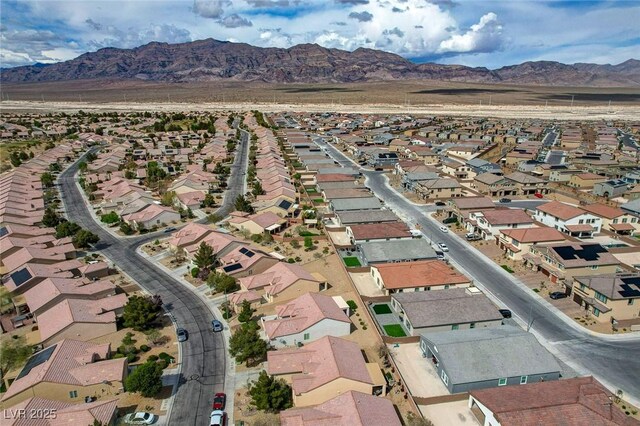 7460 Chaffinch St, North Las Vegas, NV 89084 - aerial view of property's location featuring mountains and nearby suburban area