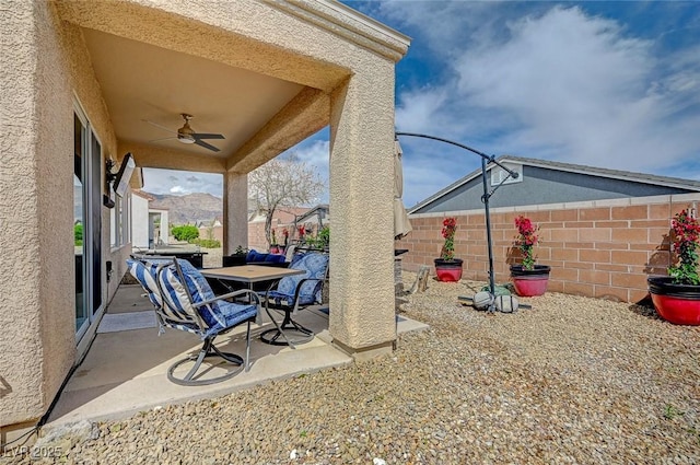 7460 Chaffinch St, North Las Vegas, NV 89084 - view of patio / terrace with ceiling fan