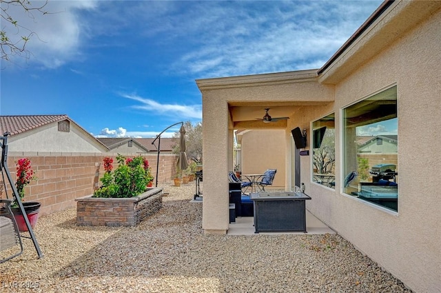 7460 Chaffinch St, North Las Vegas, NV 89084 - fenced backyard with a patio