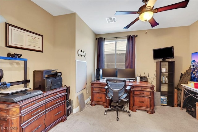 7125 Silver Ridge Peak St, Las Vegas, NV 89166 - carpeted office with a ceiling fan and baseboards