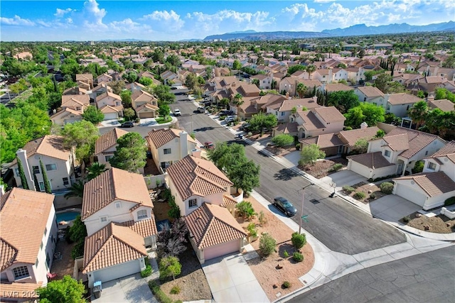 9409 Hershey Ln, Las Vegas, NV 89134 - aerial view of residential area with a mountain backdrop