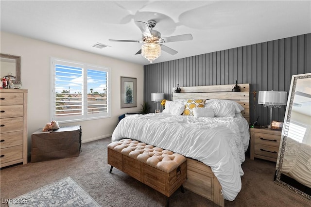 1981 Komodo Dragon Ct, North Las Vegas, NV 89032 - bedroom with carpet floors and a ceiling fan