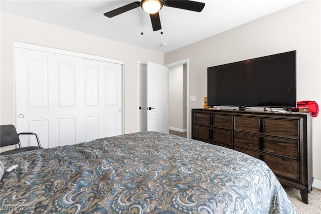24 Staghorn St, Henderson, NV 89012 - carpeted bedroom featuring a ceiling fan and a closet