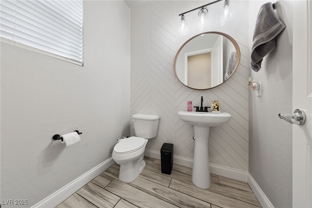367 Pollino Peaks St, Las Vegas, NV 89138 - half bathroom with toilet and wood tiled floors