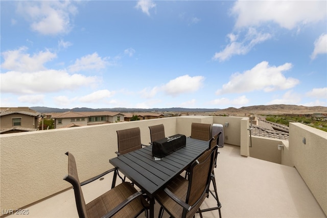 367 Pollino Peaks St, Las Vegas, NV 89138 - patio / terrace with a mountain view and outdoor dining space